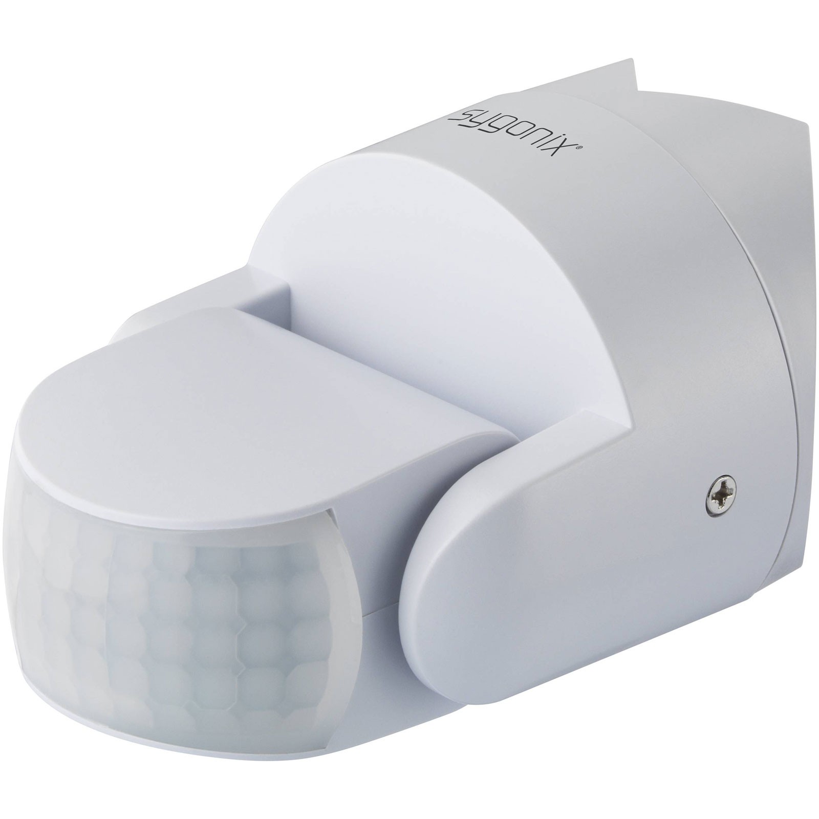 Sygonix PIR motion detector 180° relay white IP65