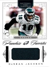 2012 Panini National Treasures #55 DeSean Jackson Franchise Fav Materials #/20