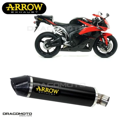 Silencieux HONDA CBR 600 RR 2009 2010 ARROW ALU Noir CC INDY RACE - Photo 1/4