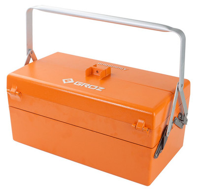 Stylish Orange 5 Tray Aluminum Tool Box - Durable Storage Solution