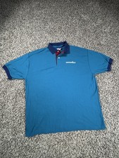 Vintage 90s SuperValu Employee Polo Shirt XL Blue Colorblock USA Made