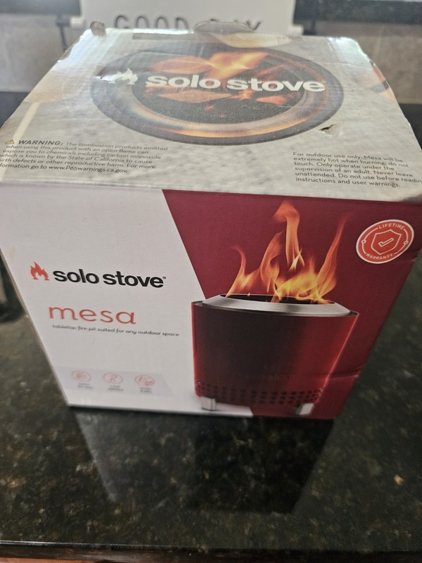 SOLO STOVE MESA 6X5 TABLE TOP FIRE PIT NEW IN BOX RED