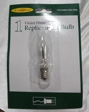 FLICKER FLAME C7 CANDLEABRA REPLACEMENT BULB FOR ELECTRIC CANDLES