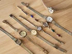 Work* 7  Vtg Ladies Mech & Elec Watches Hamilton Helbros Lanco Timex 10k RGP GF
