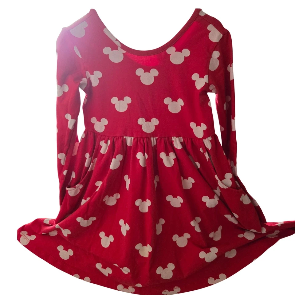 Disney Collection Hanna Andersson Red Mickey Mouse Dress Size US 5 - Image 2 of 4