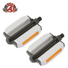 2x ALTA 1/2" PVC Block Bicycle Pedals White/Black Schwinn Cruiser Lowrider Bikes
