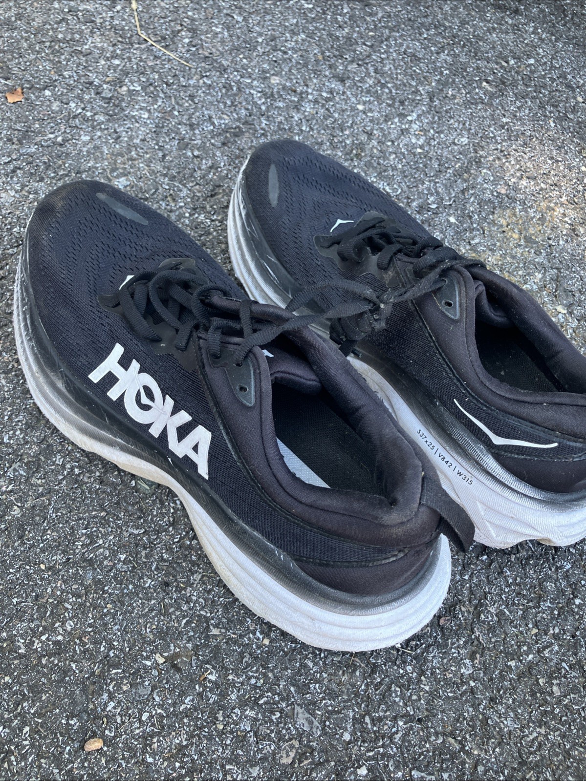 SAOLA Scarpe da passeggio corsa Hoka One One Bondi 8 uomo 9 5 nere usate