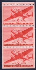 MALACK C25a F/VF OG NH Booklet Pane of 3, Nice! (Sto..MORE.. bpc25a