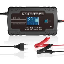 12V 24V 8A Auto Battery Charger Digital Display Pulse Repair LCD Display Smart
