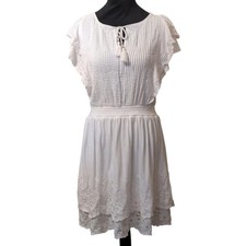 LAUREN RALPH LAUREN White Eyelet Dress Cottagecore Boho Size 6
