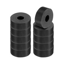 20Pcs 1"OD 0.31"ID 0.4"Thickness Round Anti-vibration Isolation Pads, Black