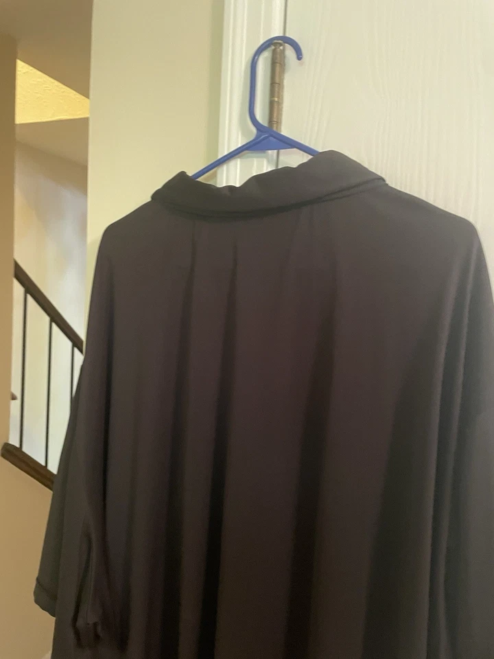 Camisa Adidas estilo golf/polo para hombre talla grande y alta 5XL - negra Foto 2 de 4