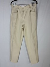 Women s Emanuel Ungaro Cream Straight-Leg Tro...