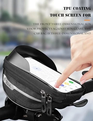 Hard Casing Bike Bag, Lightweight and Durable Waterproof 7"x4" / 18x10 cm Blue - Picture 6 of 7