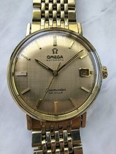 Vintage Omega Seamaster De Ville Auto 14K Gold Fill Beads of Rice Fresh Serviced