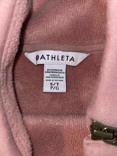 ATHLETA Cozy Karma Asym Felpa Abito Tunica S Alto Blush Rosa - Foto 2 di 9