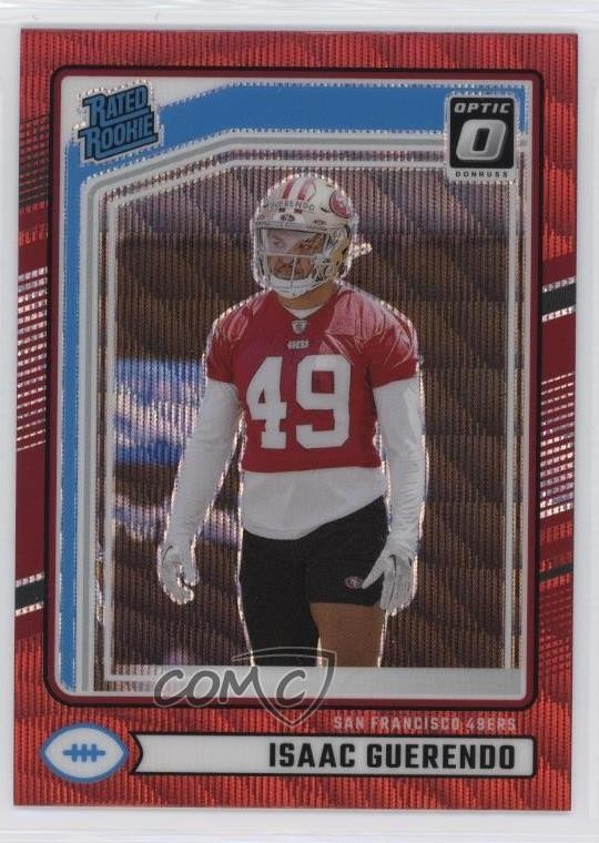 2024 Donruss Rated Optic Preview Red Wave Prizm Isaac Guerendo Rookie RC 05ns