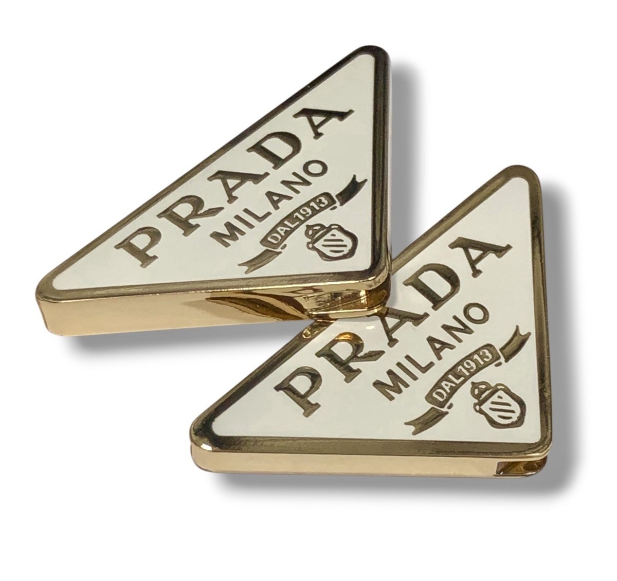 PRADA 57YS 52ZV 59ZV 14YS 73ZS Gold/White Replacement Icon Logo
