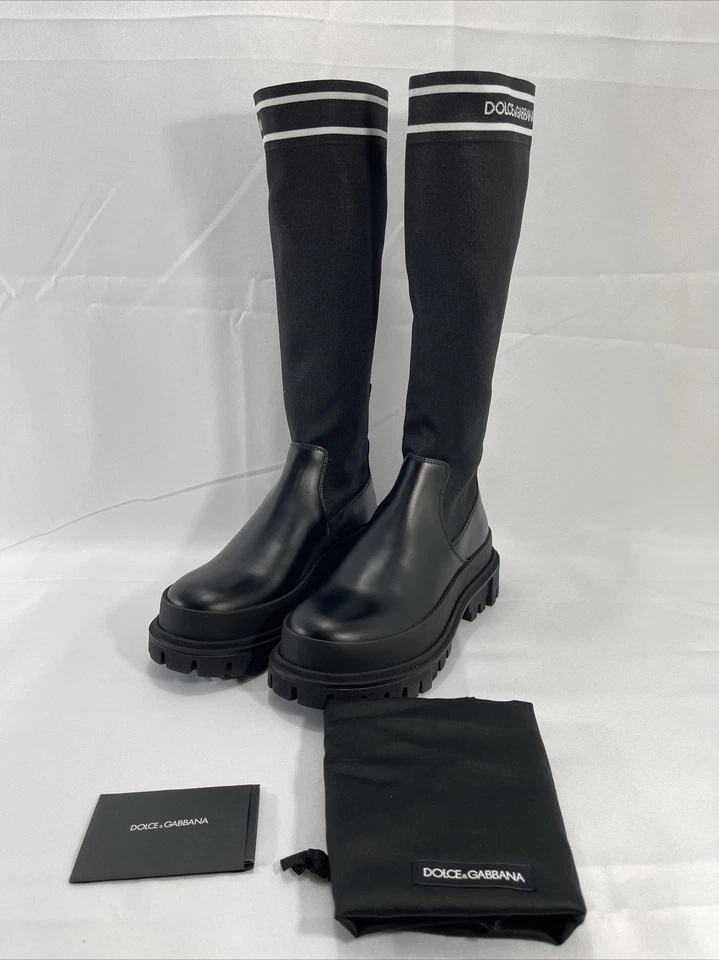 Женские сапоги Dolce & Gabbana с выступающим носком на лодыжке - Изображение 3 из 4