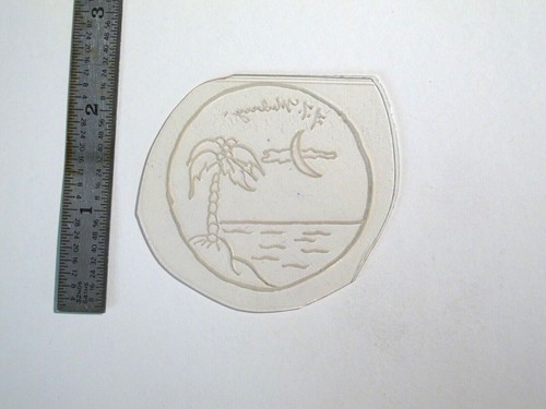 vtg 1960s 70s Tattoo Flash acetate stencil Island Scene signed v2 OC2