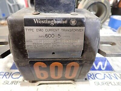 Westinghouse EMO Current Transformer 600:5 amp 254A601G03 T Westinghouse EMO Current Transformer 600:5 amp 254A601G03 T