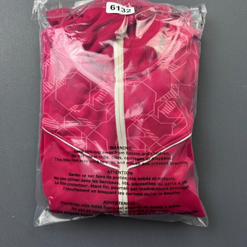 Nike Sportswear Track Jacket Boys Girls Small Pink Full Zip Geometric Pattern - Picture 14 of 14