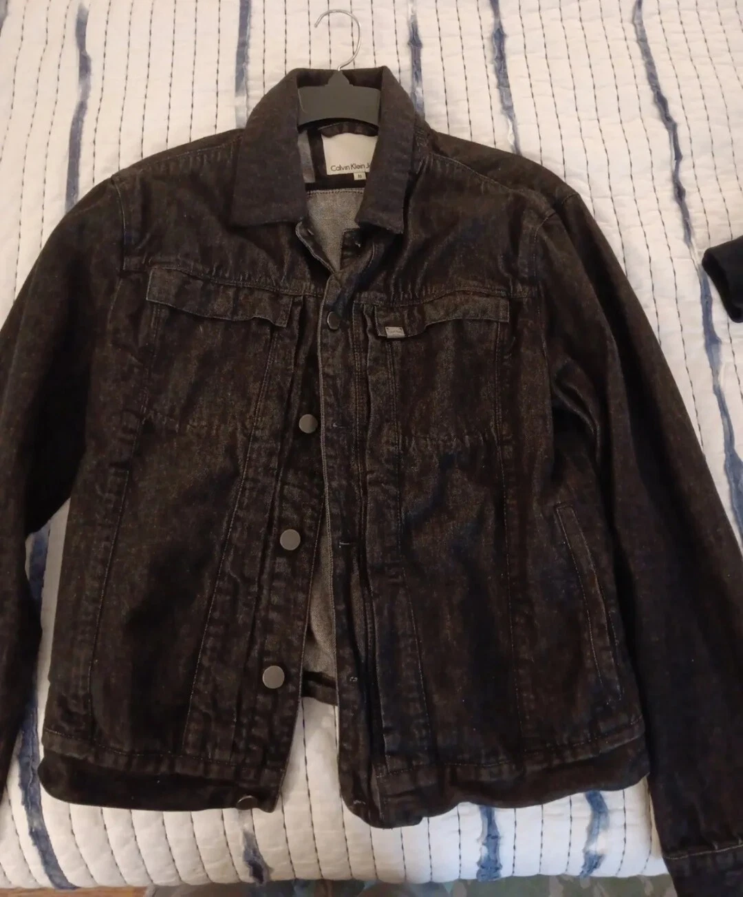 Grey Calvin Klein Jean Jacket - Medium