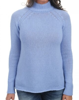 Balldiri 100% cashmere women's long sleeve sweater stand-up collar 8 ply