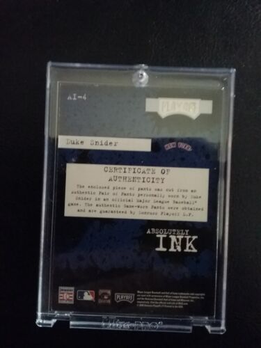 Brooklyn Dodgers Duke Snider Signed & Pants 2005 Donruss Playoff 11/25 Auto - Picture 2 of 5