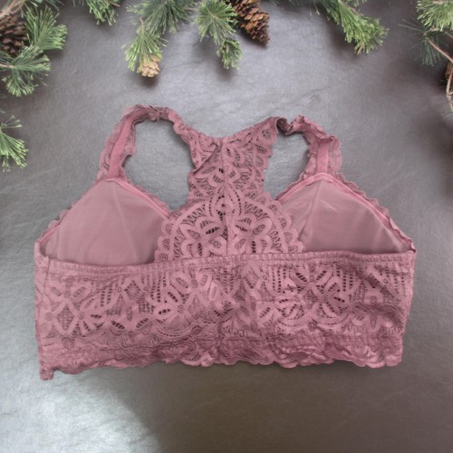 Maurices Bra Size XL Purple Lace Wireless Adjustable Pullover - Picture 6 of 12