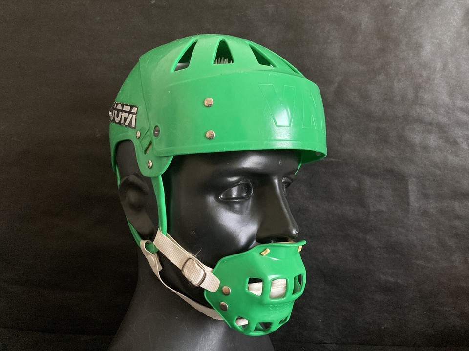 Jofa Green VM Ice Hockey Helmet w/ 89851 Mouth Guard 60's70's Adults