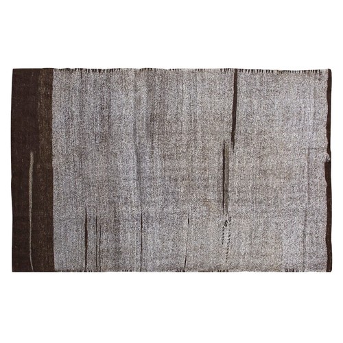 Goat Hair Turkish Kilim Rug,Solid Kilim Rug,Vintage Minimal Kilim, 5'7 x 9'9 ft