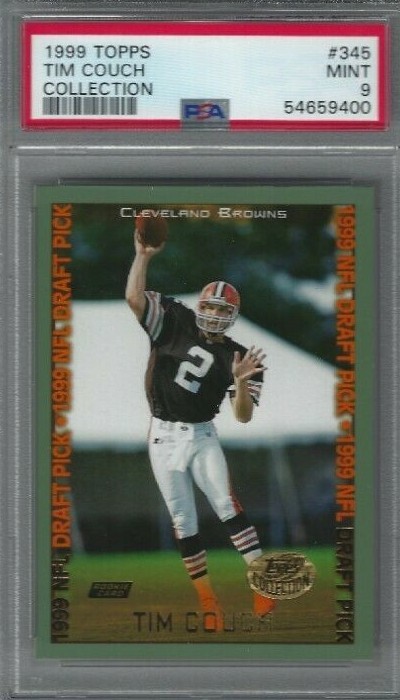 1999 TOPPS #345 TIM COUCH PSA 9 MINT COLLECTION ROOKIE RC BROWNS WILDCATS