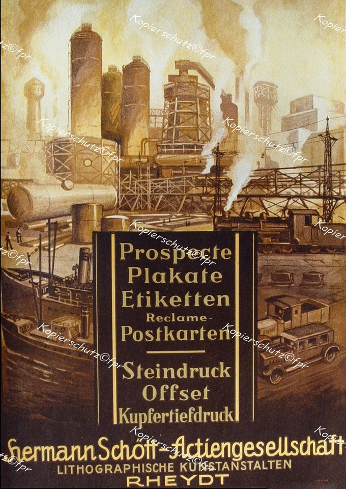 Reklame Werbung Industrie Hochofen Eisenbahn Dampflok Auto Lkw Stahl Flugzeug - Bild 1 von 1