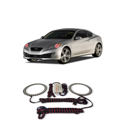 Bright Red Angel Eye Headlight Halo kit for Hyundai Genesis 10-12