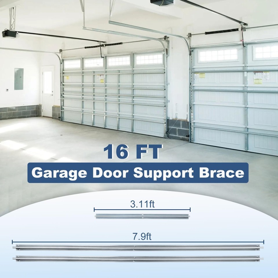 16FT Garage Door Hurricane Brace Kit ,16 Foot Garage Door Support Strut