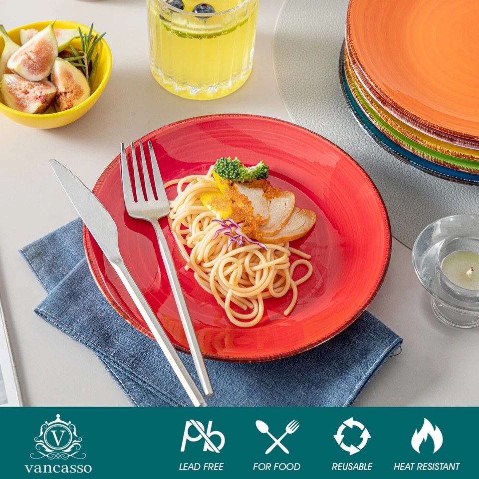 vancasso 6 teilig Speiseteller Kuchenteller Dessertteller Teller Set Keramik - Bild 3 von 4