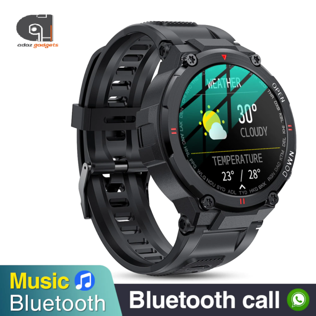 Smart Watch Military Style Rugged Outdoor Sports Heart Rate Fitness Tracker Call