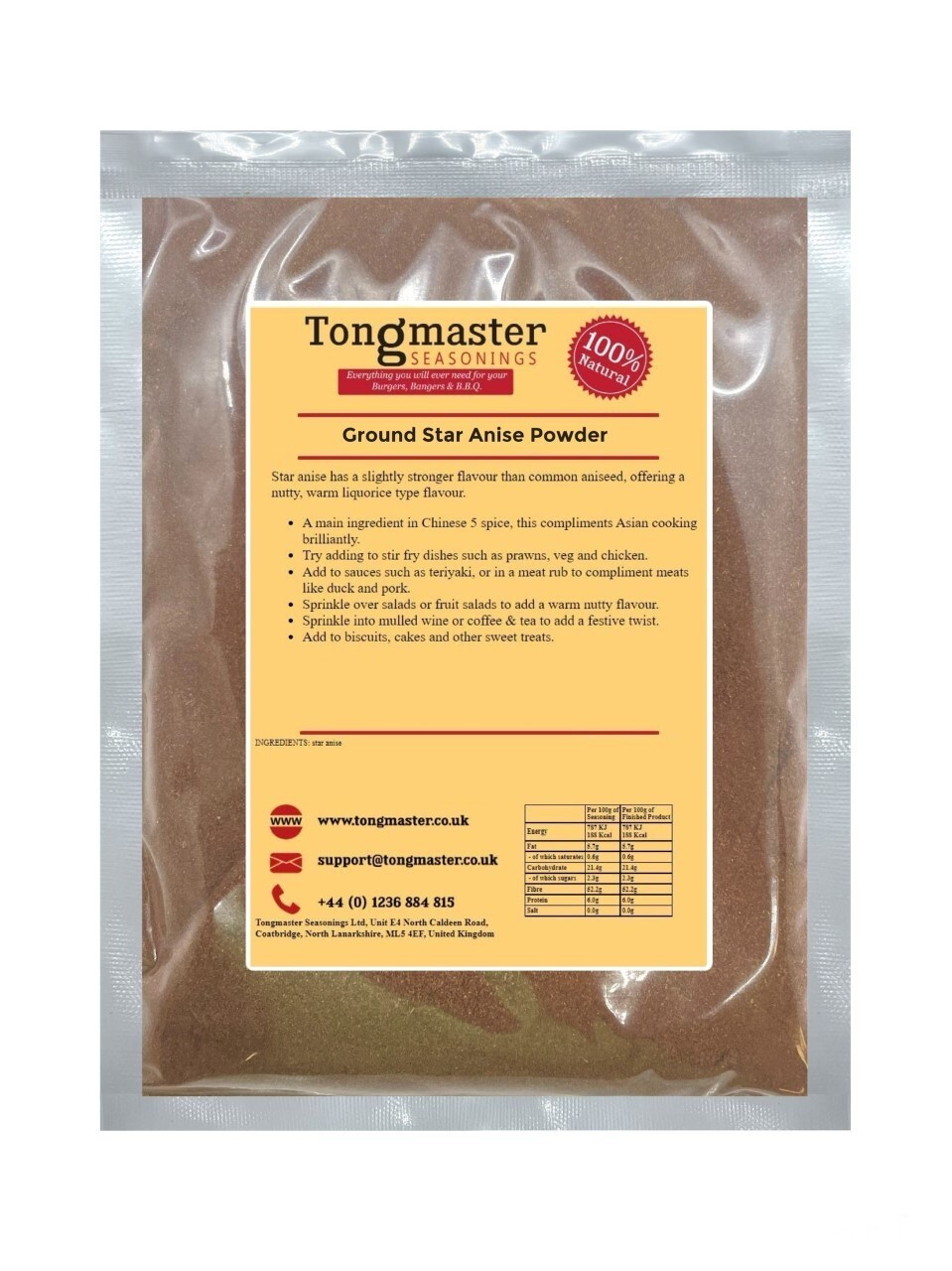 Ground Star Anise Powder - 100g
