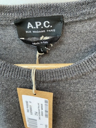 APC Classic Grey ‘King’ Pullover Large Made In Italy - Picture 4 of 4