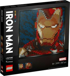 lego iron man mosaic