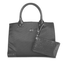 Joy Mangano Green Pebbled Leather Expandable Shell Tote Bag — listing 3