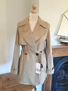 zara suede trench