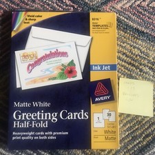 Avery Inkjet-Compatible Greeting Cards w/Envelopes, 5.5 x 8.5, Open Box AVE8316