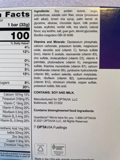 Optavia Drizzled Chocolate Fudge Crisp Bar - 7 Bars - New - Exp 2/13/26 - Image 4 of 4