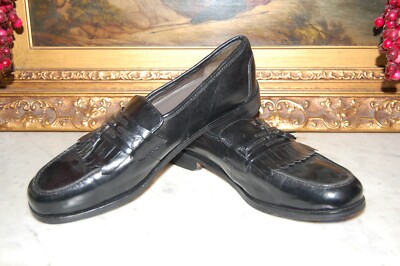 Men\' s Nunn Bush Dress Flex Shoes Loafers Black Leather Tassels Slip On Size 11 NUNN BUSH DRESS FLEX LOAFERS SLIP ON TASSEL BLACK LEATHER  main image 3