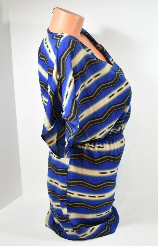 Vestido para mujer Francesca Birdcage azul y tostado estilo #D8045 talla S nuevo sin etiquetas Foto 4 de 4