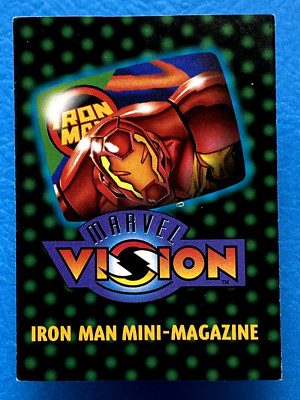 1996 Fleer Skybox Marvel Vision Iron Man Mini-Magazine