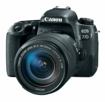 Canon EOS 77D DSLR Camera and 18-135mm IS USM Lens