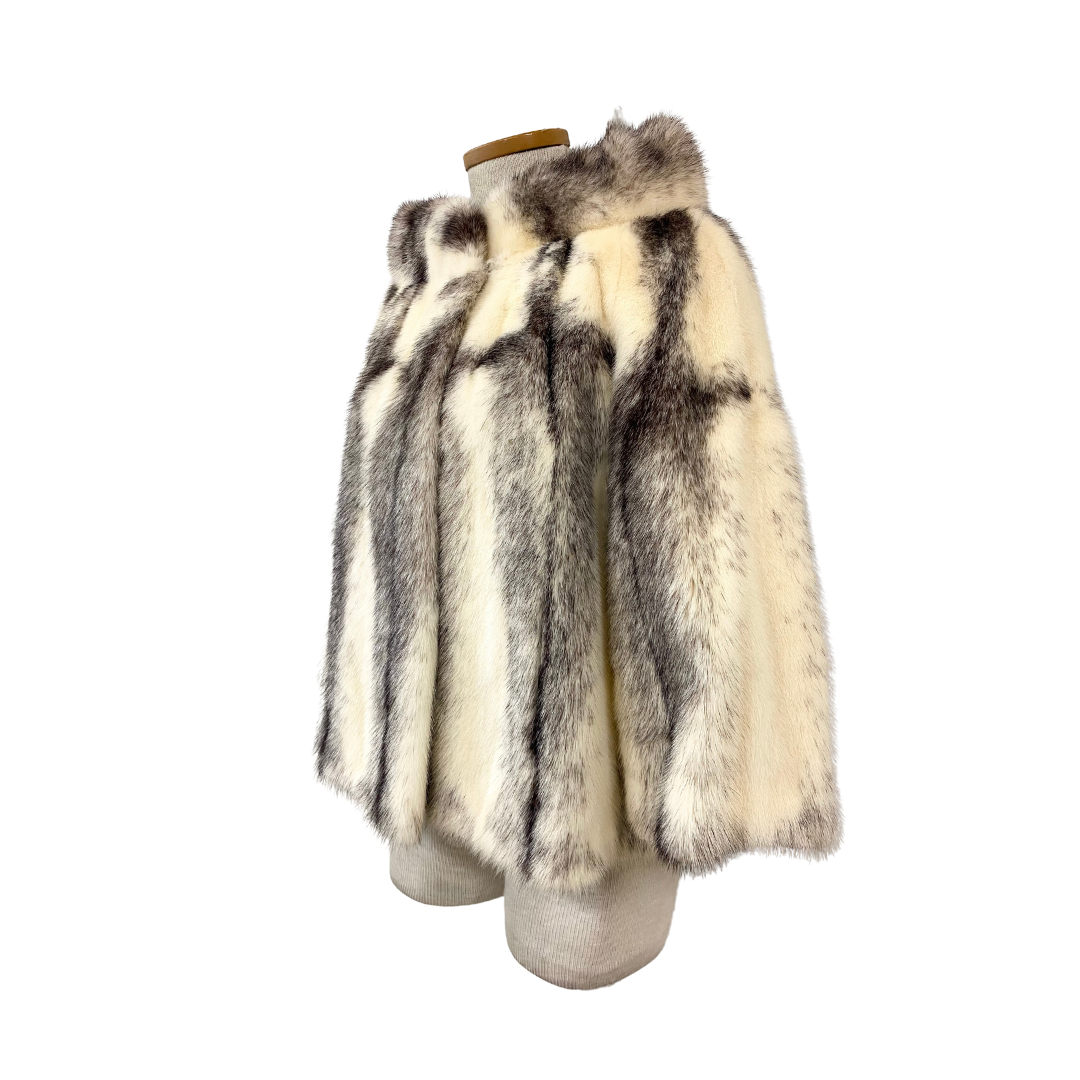 Vintage 1960s Oleg Cassini Peppered Mink Old Hollywood Classic